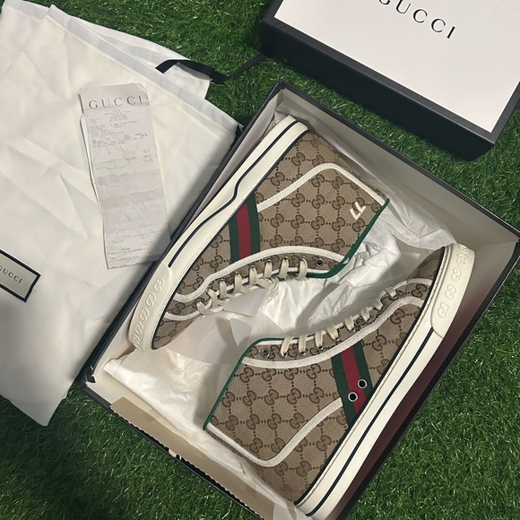Gucci Other - Gucci Tennis 1977 GG Canvas Sneakers Size 11/ Eu 45 | OG All + Receipt